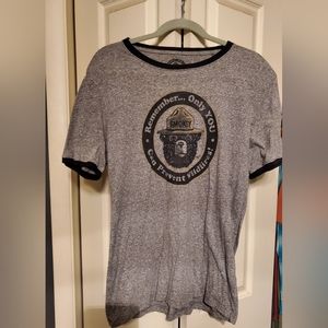 Lucky Brand Smokey the Bear Ringer T Shirt